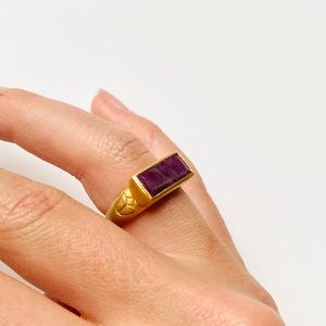Satya Jewelry raw ruby size 7